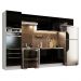 Cozinha Completa Madesa Lux 340001 com Armário e Balcão - Branco/Preto