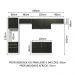Cozinha Completa Madesa Lux 340001 com Armário e Balcão - Branco/Preto
