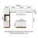 Cozinha Completa Madesa Lux 340001 com Armário e Balcão - Rustic/Branco Veludo
