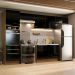 Cozinha Completa Madesa Lux 340001 com Armário e Balcão - Rustic/Preto