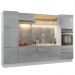 Cozinha Completa Madesa Lux com Armário e Balcão - Branco/Cinza