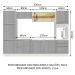 Cozinha Completa Madesa Lux com Armário e Balcão - Branco/Cinza