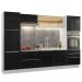Cozinha Completa Madesa Lux com Armário e Balcão - Branco/Preto