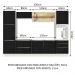 Cozinha Completa Madesa Lux com Armário e Balcão - Branco/Preto
