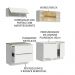 Cozinha Completa Madesa Lux com Armário e Balcão 5 Portas 2 Gavetas - Branco/Branco Veludo