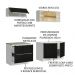 Cozinha Completa Madesa Lux com Armário e Balcão 5 Portas 2 Gavetas - Branco/Preto