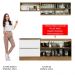Cozinha Completa Madesa Lux com Armário e Balcão 5 Portas 2 Gavetas - Rustic/Branco Veludo