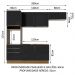 Cozinha Completa Madesa Lux com Armário e Balcão 6 Portas 3 Gavetas - Rustic/Preto