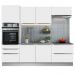 Cozinha Completa Madesa Lux com Armário e Balcão 6 Portas 5 Gavetas - Branco/Branco Veludo
