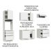 Cozinha Completa Madesa Lux com Armário e Balcão 6 Portas 5 Gavetas - Branco/Branco Veludo