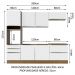 Cozinha Completa Madesa Lux com Armário e Balcão 6 Portas 5 Gavetas - Rustic/Branco Veludo