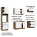 Cozinha Completa Madesa Lux com Armário e Balcão 6 Portas 5 Gavetas - Rustic/Branco Veludo