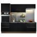 Cozinha Completa Madesa Lux com Armário e Balcão 6 Portas 5 Gavetas - Rustic/Preto