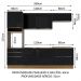 Cozinha Completa Madesa Lux com Armário e Balcão 6 Portas 5 Gavetas - Rustic/Preto