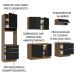 Cozinha Completa Madesa Lux com Armário e Balcão 6 Portas 5 Gavetas - Rustic/Preto