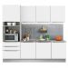 Cozinha Completa Madesa Lux com Armário e Balcão 7 Portas 3 Gavetas - Branco/Branco Veludo