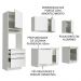 Cozinha Completa Madesa Lux com Armário e Balcão 7 Portas 3 Gavetas - Branco/Branco Veludo