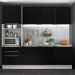 Cozinha Completa Madesa Lux com Armário e Balcão 7 Portas 3 Gavetas - Branco/Preto