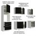 Cozinha Completa Madesa Lux com Armário e Balcão 7 Portas 3 Gavetas - Branco/Preto