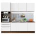 Cozinha Completa Madesa Lux com Armário e Balcão 7 Portas 3 Gavetas - Rustic/Branco Veludo