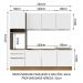 Cozinha Completa Madesa Lux com Armário e Balcão 7 Portas 3 Gavetas - Rustic/Branco Veludo