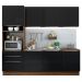 Cozinha Completa Madesa Lux com Armário e Balcão 7 Portas 3 Gavetas - Rustic/Preto
