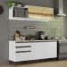 Cozinha Completa Madesa Reims 180001 com Armário e Balcão - Branco