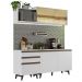 Cozinha Completa Madesa Reims 180001 com Armário e Balcão - Branco