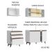 Cozinha Completa Madesa Reims 180001 com Armário e Balcão - Branco