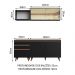 Cozinha Completa Madesa Reims 180001 com Armário e Balcão - Preto