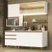 Cozinha Completa Madesa Reims 180002 com Armário e Balcão - Branco