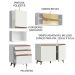 Cozinha Completa Madesa Reims 180002 com Armário e Balcão - Branco