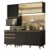 Cozinha Completa Madesa Reims 180002 com Armário e Balcão - Preto