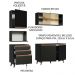Cozinha Completa Madesa Reims 180002 com Armário e Balcão - Preto