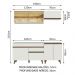 Cozinha Completa Madesa Reims 190001 com Armário e Balcão - Branco