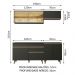 Cozinha Completa Madesa Reims 190001 com Armário e Balcão - Preto