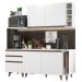 Cozinha Completa Madesa Reims 200001 com Armário e Balcão - Branco