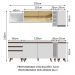 Cozinha Completa Madesa Reims 235001 com Armário e Balcão - Branco