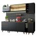 Cozinha Completa Madesa Reims 235001 com Armário e Balcão - Preto