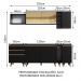 Cozinha Completa Madesa Reims 235001 com Armário e Balcão - Preto