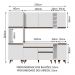 Cozinha Completa Madesa Reims 235002 com Armário e Balcão - Branco