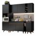 Cozinha Completa Madesa Reims 235002 com Armário e Balcão - Preto