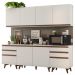 Cozinha Completa Madesa Reims 240002 com Armário e Balcão - Branco