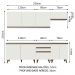 Cozinha Completa Madesa Reims 250001 com Armário e Balcão - Branco