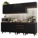 Cozinha Completa Madesa Reims 250001 com Armário e Balcão - Preto