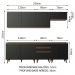 Cozinha Completa Madesa Reims 250001 com Armário e Balcão - Preto