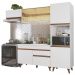 Cozinha Completa Madesa Reims 250003 com Armário e Balcão - Branco
