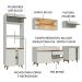 Cozinha Completa Madesa Reims 260002 com Armário e Balcão - Branco