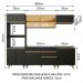 Cozinha Completa Madesa Reims 260002 com Armário e Balcão - Preto/Rustic
