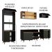 Cozinha Completa Madesa Reims 260002 com Armário e Balcão - Preto/Rustic